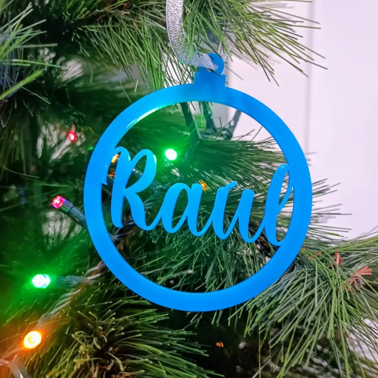 Loví Personalizaciones - Bola de Navidad personalizada en acrílico (Modelo 2)