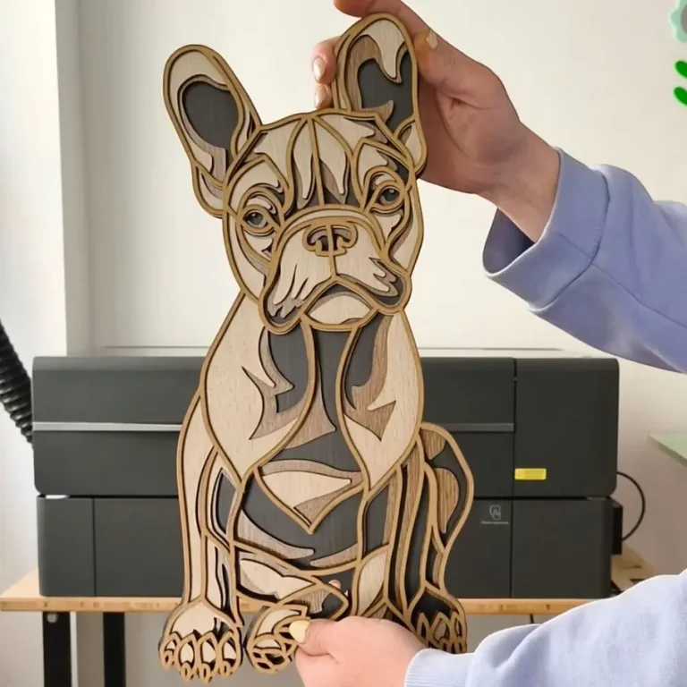 Loví Personalizaciones - Bulldog Francés Decorativo en Capas Arte Moderno para tu Hogar