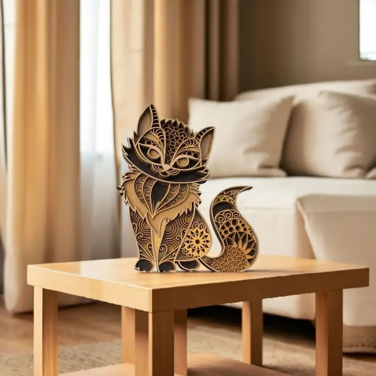 Loví Personalizaciones - Gato Decorativo Multicapa Arte en Capas con Detalles Únicos