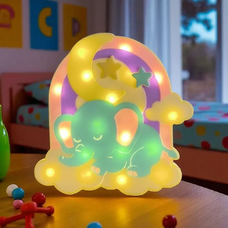 Loví Personalizaciones - Lámpara Infantil Acrílica Multicolor – Elefantito Soñador
