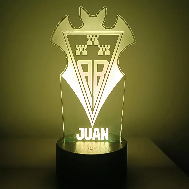 Loví Personalizaciones - Lámpara Led Acrílico Multicolor Personalizada Escudo de Albacete Balompié 2