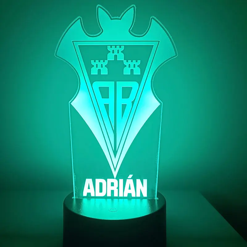 Loví Personalizaciones - Lámpara Led Acrílico Multicolor Personalizada Escudo de Albacete Balompié 3
