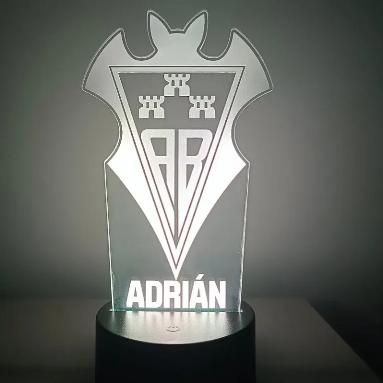Loví Personalizaciones - Lámpara Led Acrílico Multicolor Personalizada Escudo de Albacete Balompié