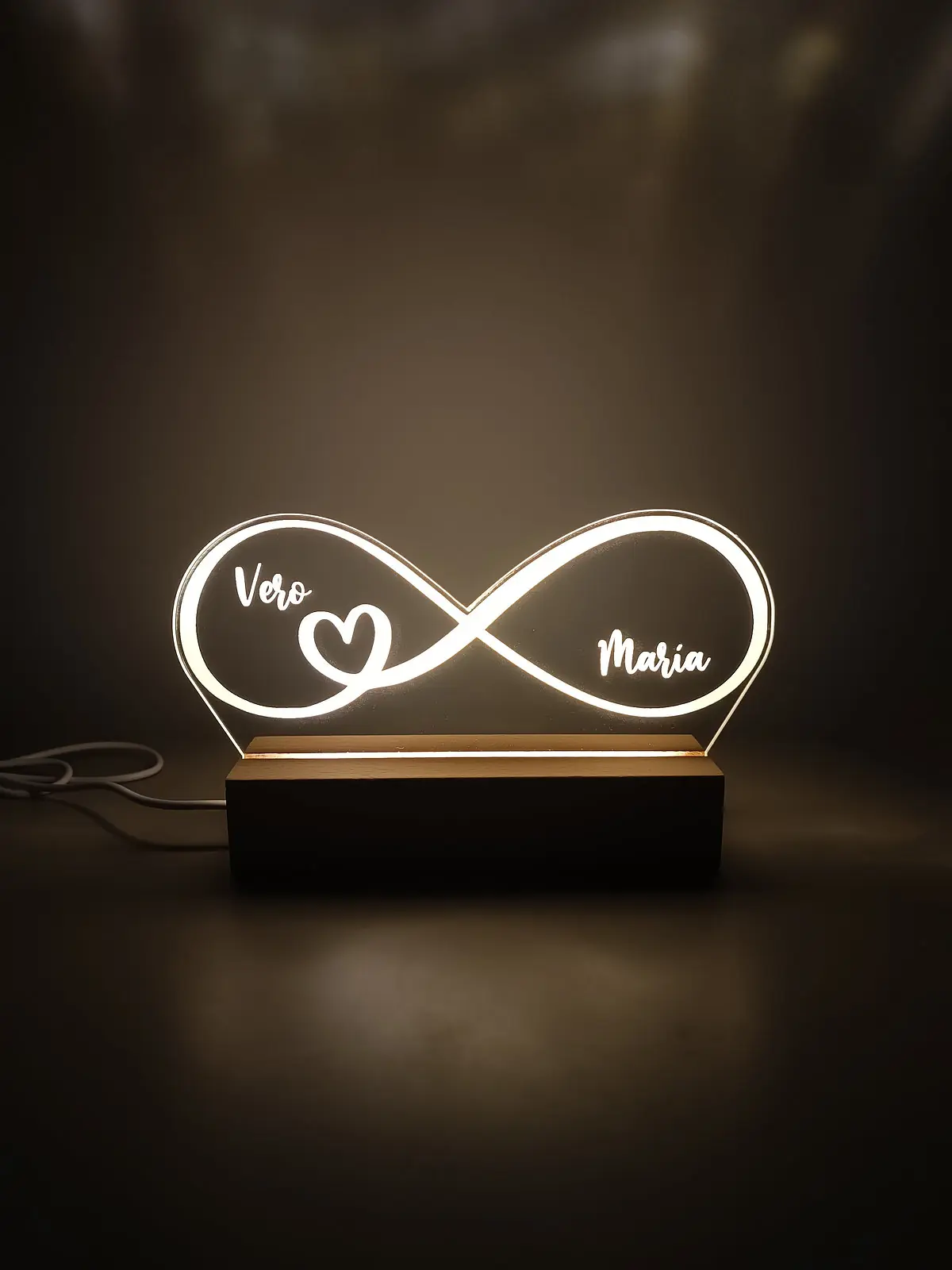 Loví Personalizaciones - Lámpara Led Acrílico Multicolor Personalizada Símbolo Infinito