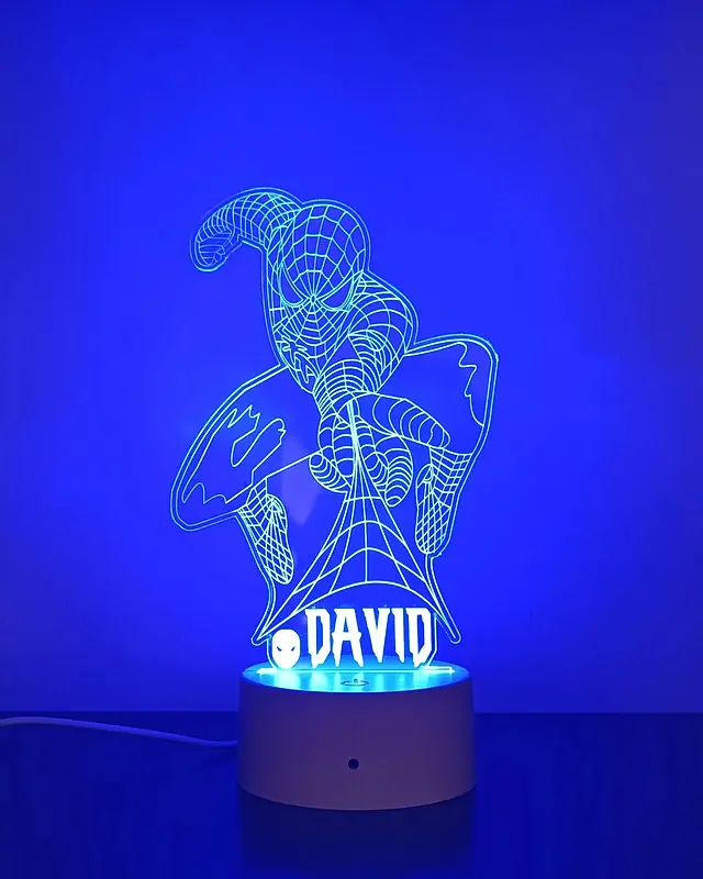 Loví Personalizaciones - Lámpara Led Acrílico Multicolor personalizada de Spider - Man