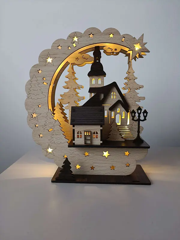 Loví Personalizaciones - Lámpara Navideña de Mesa (Modelo 2)