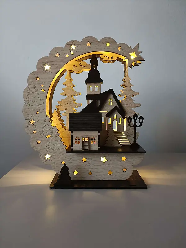 Loví Personalizaciones - Lámpara Navideña de Mesa (Modelo 2)