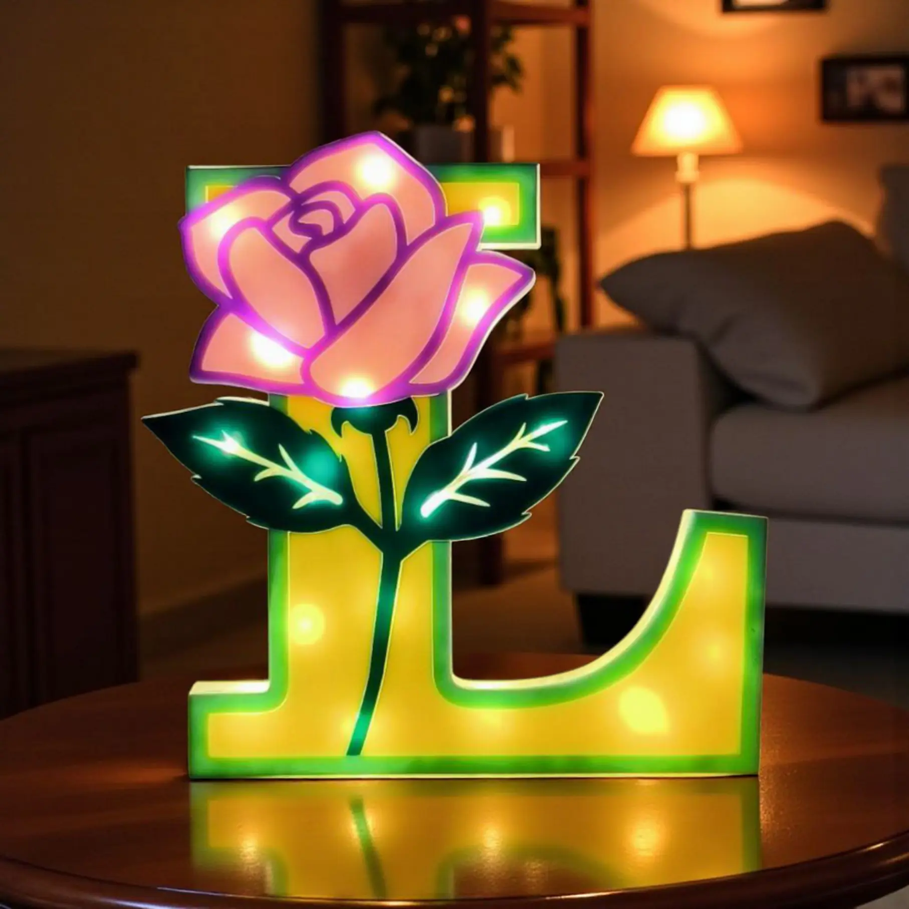 Loví Personalizaciones - Lámpara Personalizada con Inicial en Acrílico