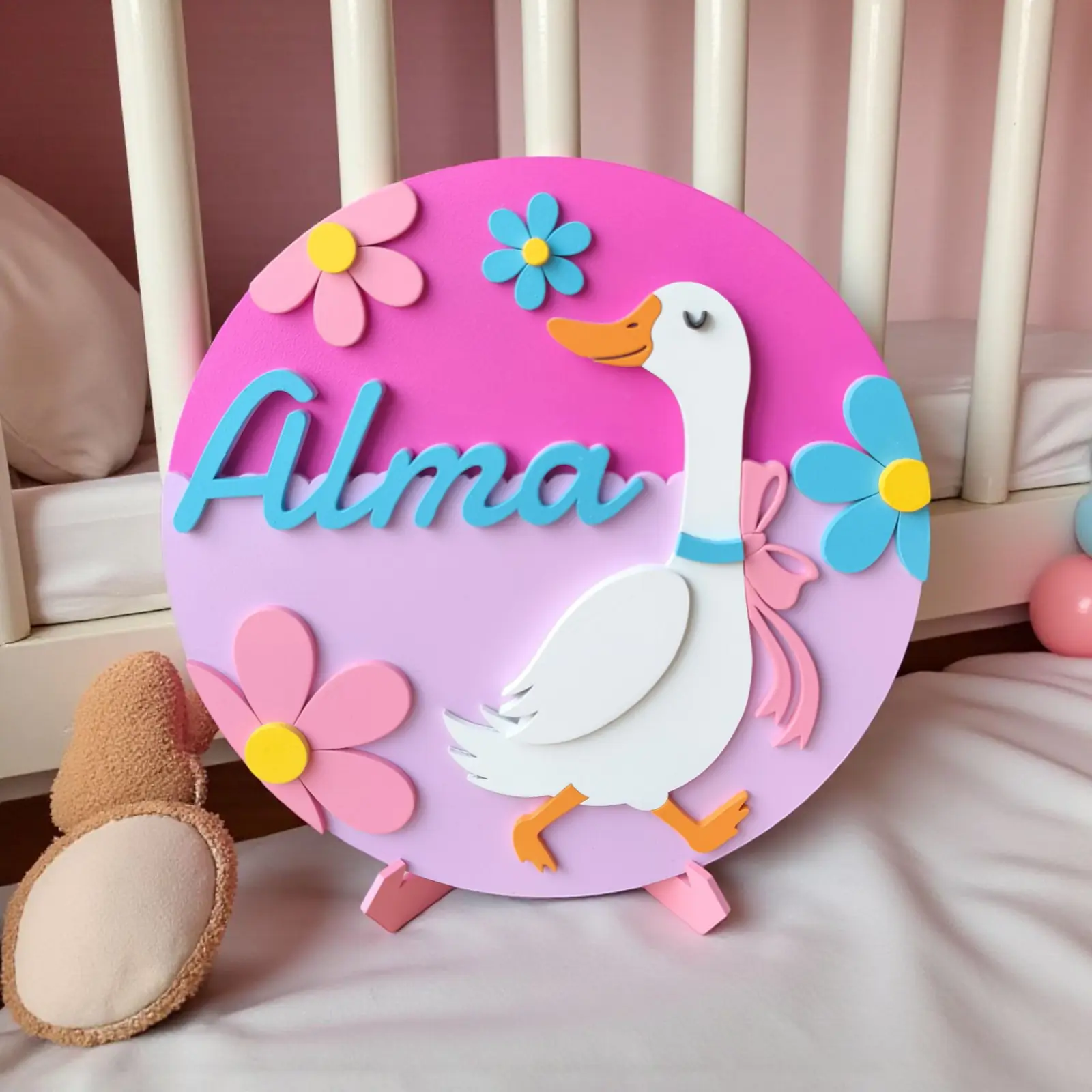 Loví Personalizaciones - Placa decorativa Gansa de paseo